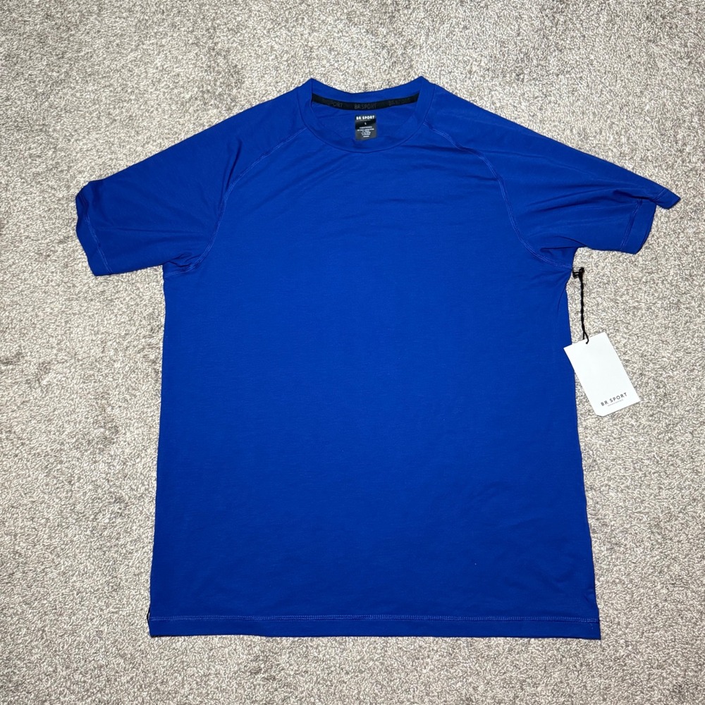 Banana Republic BR Sport Mens Royal Blue Active Performance T-Shirt Large NWT